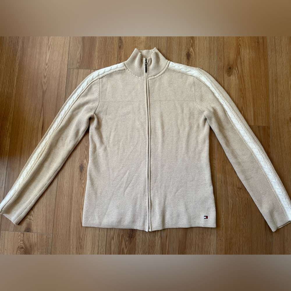 Tommy Hilfiger vintage cotton zip up sweater